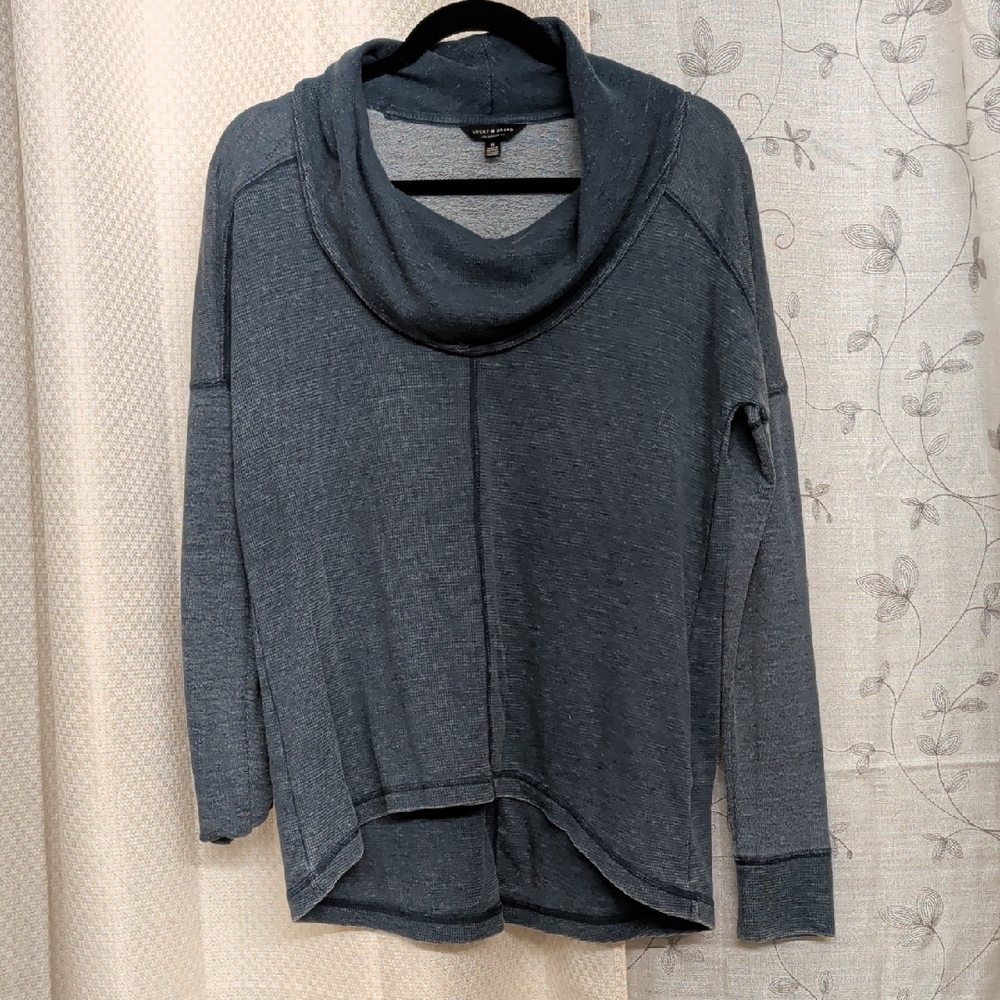 Lucky Brand Charcoal Cowlneck Pullover Sweater